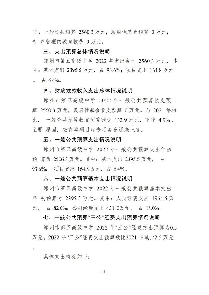 鄭州市第五高級中學2022預算批復公開(3)_02